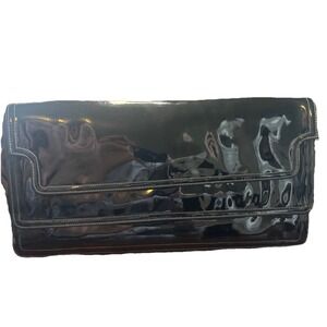 Vintage 1960s Meyers Black Patent Leather Clutch - Evening Bag